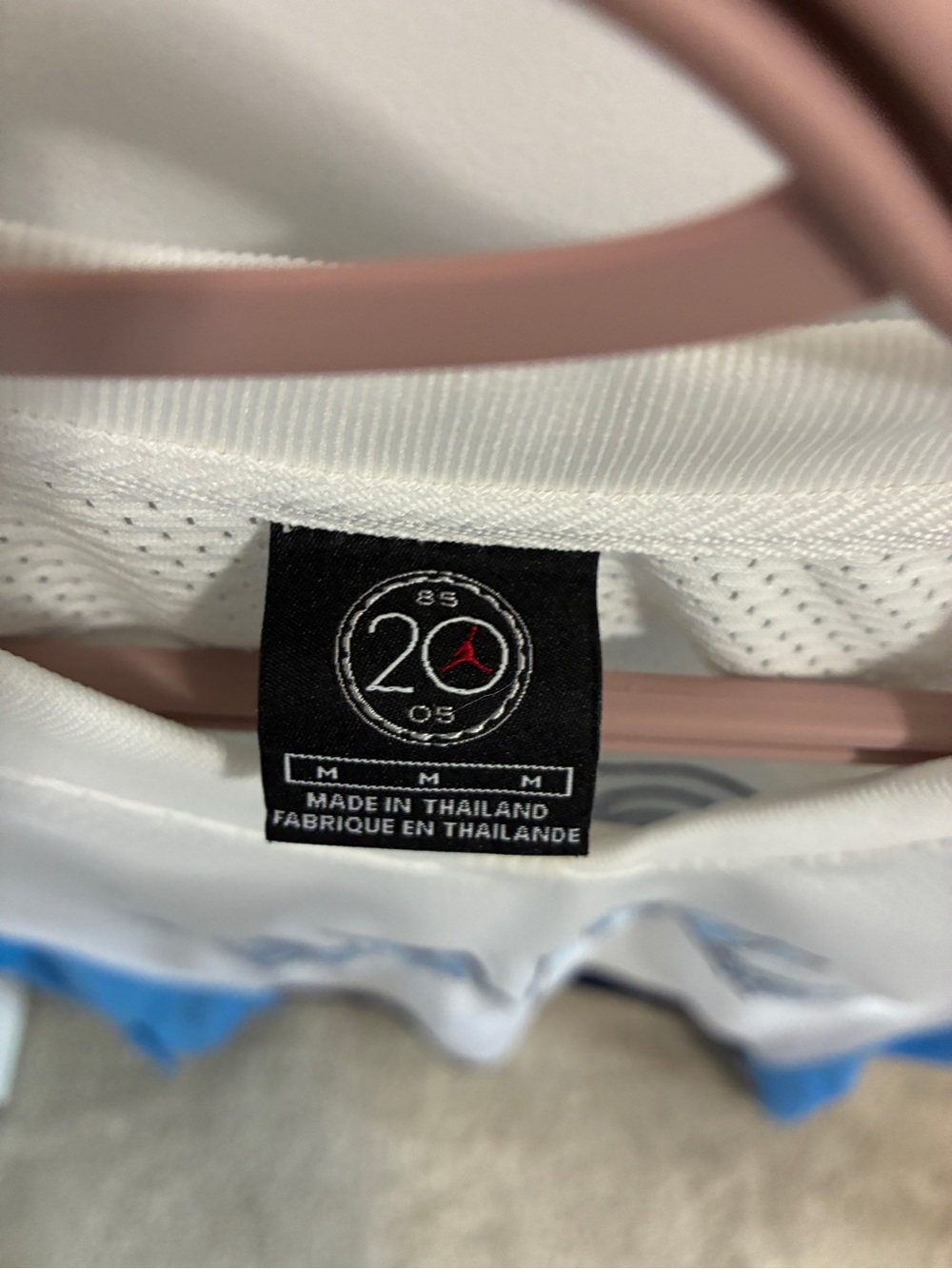Jordan White & Light Blue Sleeveless Basketball Jersey - Picture 3 of 4
